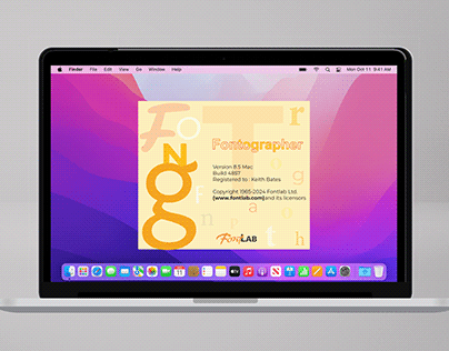 Typographic Splash Screen Fontographer