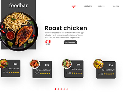 Project thumbnail - Food website ui designe