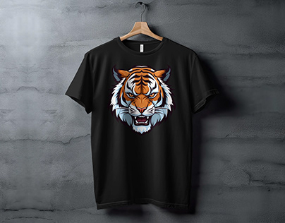 Big Tiger Head Angry Tiger Face T-shirt