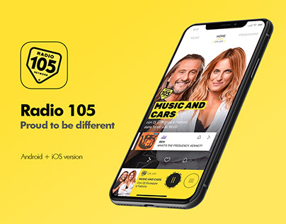Radio 105 - Mobile App UI/UX Design for Android & iOS