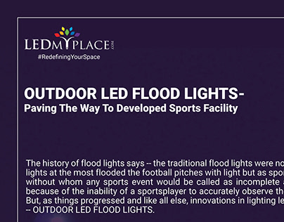 Outdoor LED Flood Lights - Solution To Stadium Lighting