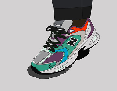 New Balance Sneakers Illustration