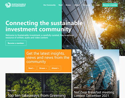 Sustainable Investment - Client Website
