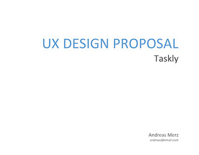 Taskly - Project Proposal