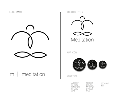 Meditation Logo.M Letter logoo Design.Logo esign.