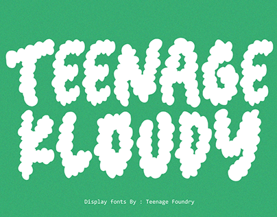 Teenage Kloudy - Display Font