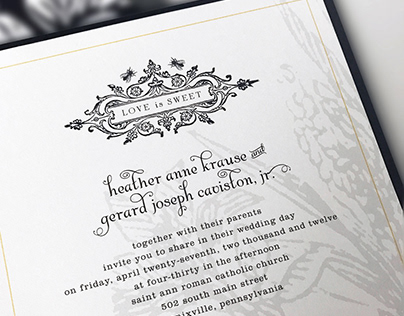 Caviston wedding invitation