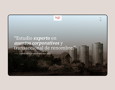 Web design for law firm NLD Abogados