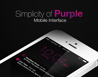 Simplicity of purple - Apps design