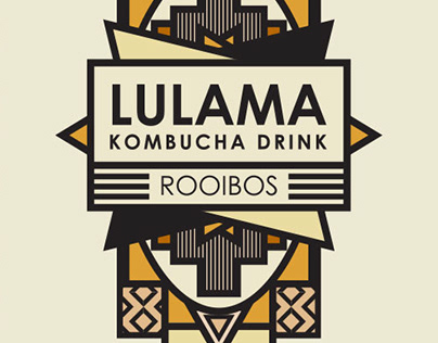Label design for Lulama Kombucha Drink