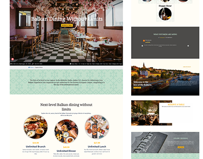 Website development on wordpress for Ambar Restaurant