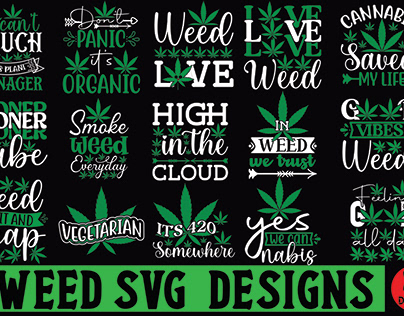 Weed SVG designs bundle