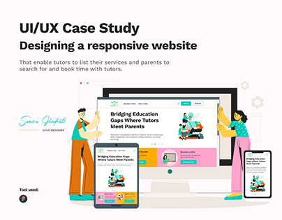 Project thumbnail - Tutoring Services, responsive website, UI/UX case Study
