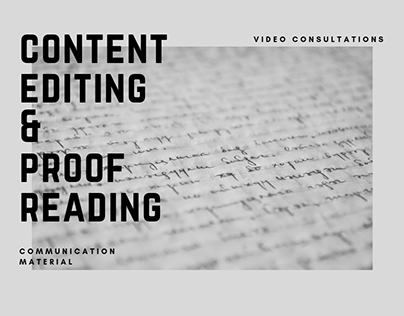 Content Editing & Proofreading: Video Consultations