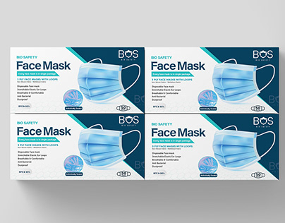 Face mask box packaging design