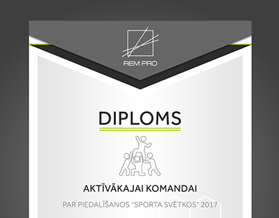 Diploma design for REM PRO company