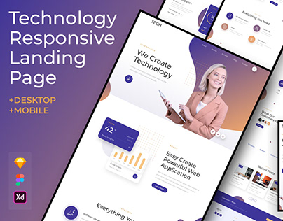 Business Technology Responsive Landing Page