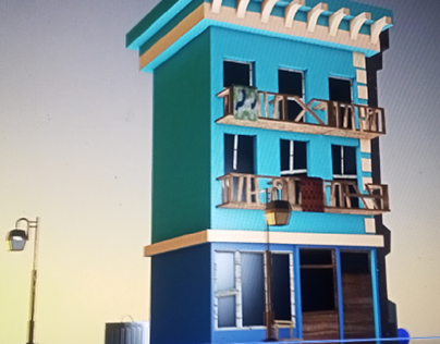 Low Poly Building - 3D Modeling & Motion
