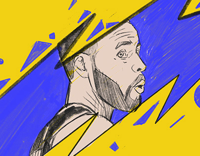 GSW - Stephen Curry - Packaging Illustration