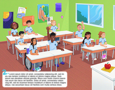Ilustrações Didáticas - Escola