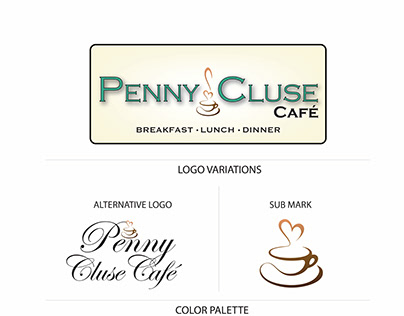 Penny Cluse Cafe Brand Board