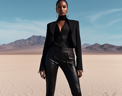 All black structured jackets (AI fashion)
