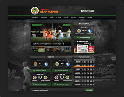 Alanya Spor Web UI Design