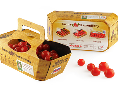 Farma Kamenicany tomatoes packaging