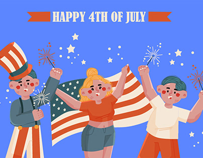 4th July Background Illustration