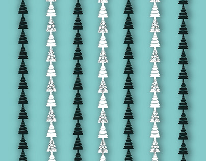 Modern Christmas Tree Stripe Pattern