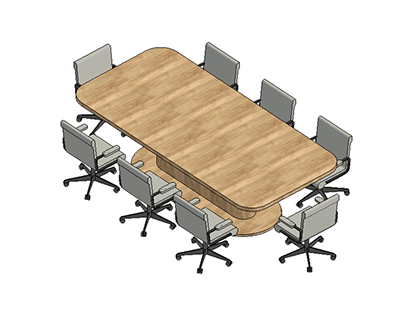 REVIT FAMILY - TABLE WITH CHAIRS