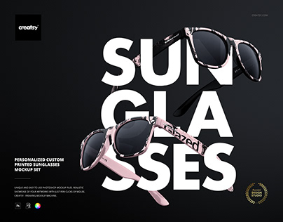Personalized Custom Printed Sunglasses Mockup Set
