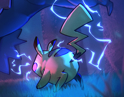 Illustration | Pikachu, Thunderbolt!