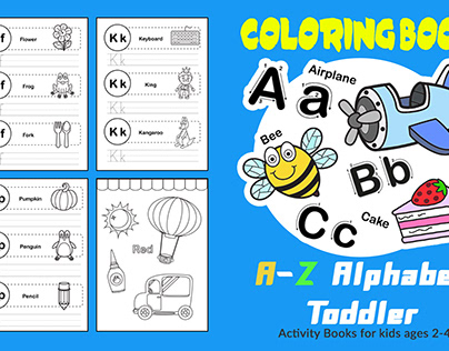 Coloring Book Alphabet Toddler Activity Books for kids