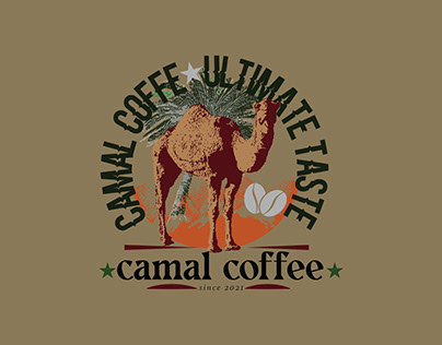 vintage vector logo for camal coffee brand