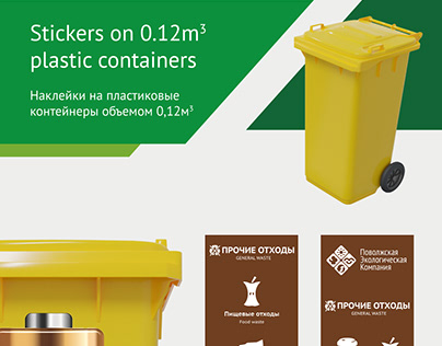 Banners & stickers for different waste containers