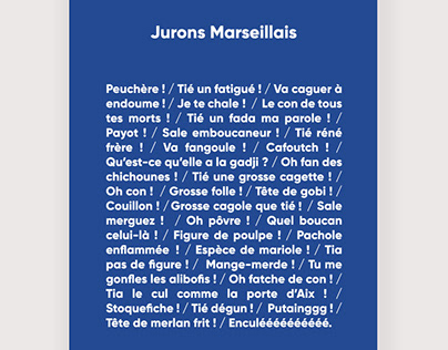 Poster jurons Marseillais
