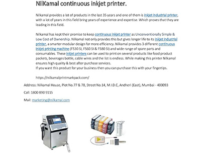 Printing Machine Nilkamal