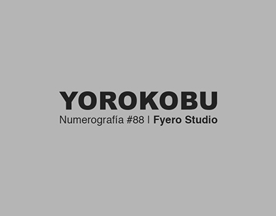 Numerografía. Yorokobu