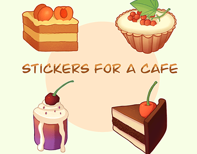 Stickers for a cafe