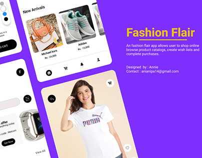 Fashion Flair ecommerce mobile app design