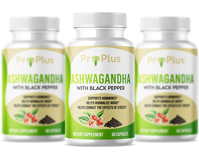 Ashwagandha supplement label design