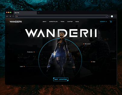 Game Studio Website Design UI