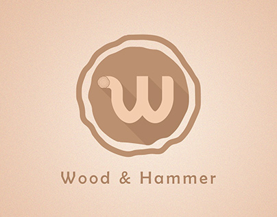 wood & hammer LOGO Design