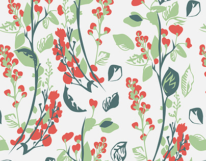 Herbs, print / pattern flowers design