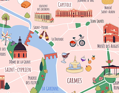 France city map - Toulouse