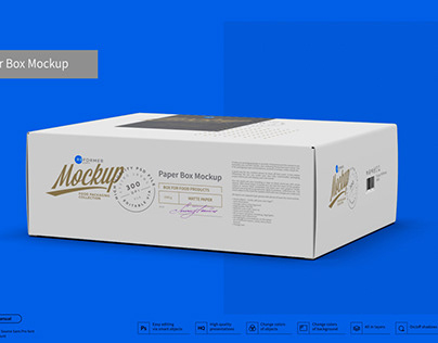 Paper Box Mockup