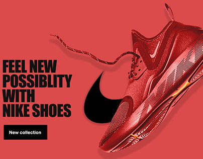 Nike shoes advertising web design