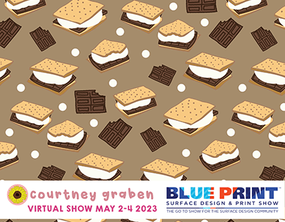 S'mores Surface Pattern Design by Courtney Graben