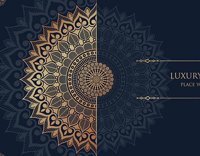 Luxury Arabic mandala background, golden arabesque